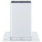 Basi per Pali Quadrate 12 pz Argento 81x81 mm Acciaio Zincato