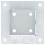 Basi per Pali Quadrate 4 pz Argento 91x91 mm in Acciaio Zincato