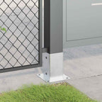 Basi per Pali Quadrate 12 pz Acciaio Zincato 91x91 mm Argento