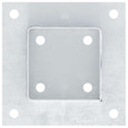 Basi per Pali Quadrate 12 pz Acciaio Zincato 91x91 mm Argento