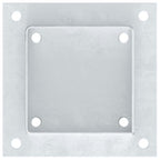 Basi per Pali Quadrate 4 pz Argento 101x101 mm Acciaio Zincato