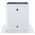 Basi per Pali Quadrate 12 pz Argento 101x101 mm Acciaio Zincato