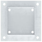 Basi per Pali Quadrate 12 pz Argento 101x101 mm Acciaio Zincato