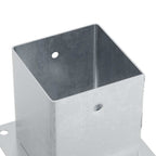 Basi per Pali Quadrate 12 pz Argento 101x101 mm Acciaio Zincato