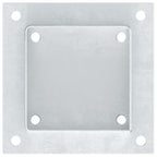 Basi per Pali Quadrate 4 pz Argento 121x121 mm Acciaio Zincato