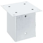 Basi per Pali Quadrate 12 pz Argento 121x121 mm Acciaio Zincato