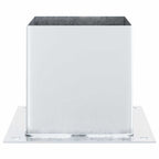 Basi per Pali Quadrate 4 pz Argento 141x141 mm Acciaio Zincato