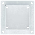 Basi per Pali Quadrate 4 pz Argento 141x141 mm Acciaio Zincato
