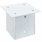 Basi per Pali Quadrate 12 pz Argento 141x141 mm Acciaio Zincato