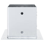Basi per Pali Quadrate 12 pz Argento 141x141 mm Acciaio Zincato