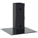 Basi per Pali Quadrati 4 pz 46x46 mm Acciaio Verniciato Antracite