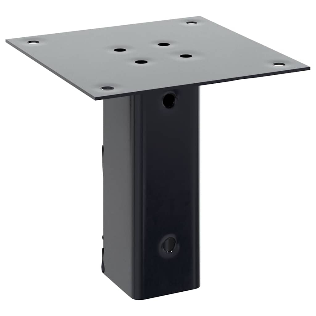 Basi per Pali Quadrati 4 pz 46x46 mm Acciaio Verniciato Antracite