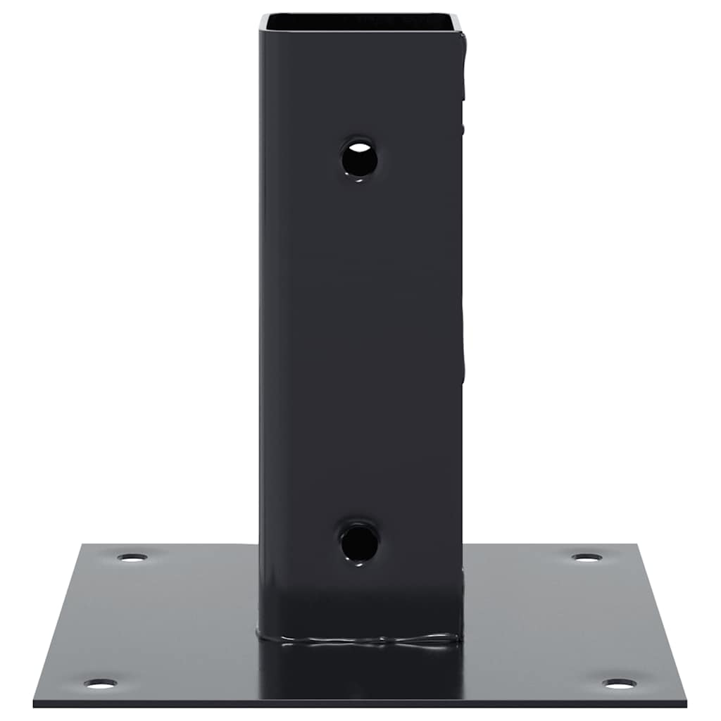 Basi per Pali Quadrati 4 pz 46x46 mm Acciaio Verniciato Antracite