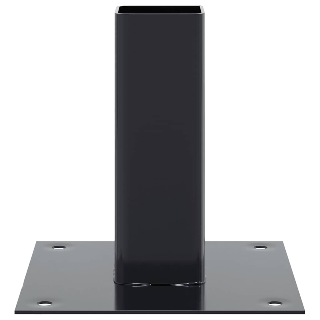 Basi per Pali Quadrati 4 pz 46x46 mm Acciaio Verniciato Antracite