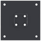 Basi per Pali Quadrati 4 pz 46x46 mm Acciaio Verniciato Antracite