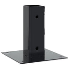 Basi per Pali Quadrati 12 pz 46x46mm Acciaio Verniciato Polvere Antracite