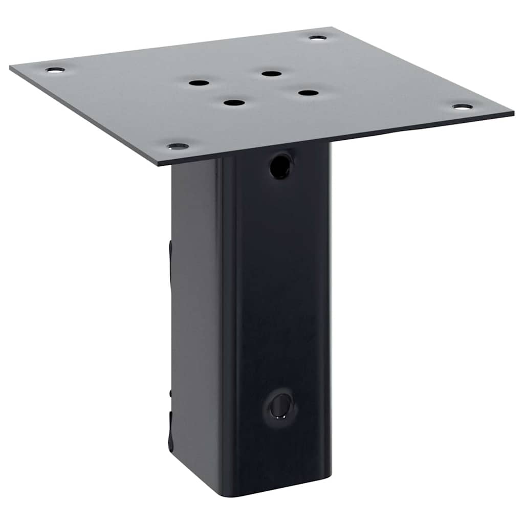 Basi per Pali Quadrati 12 pz 46x46mm Acciaio Verniciato Polvere Antracite