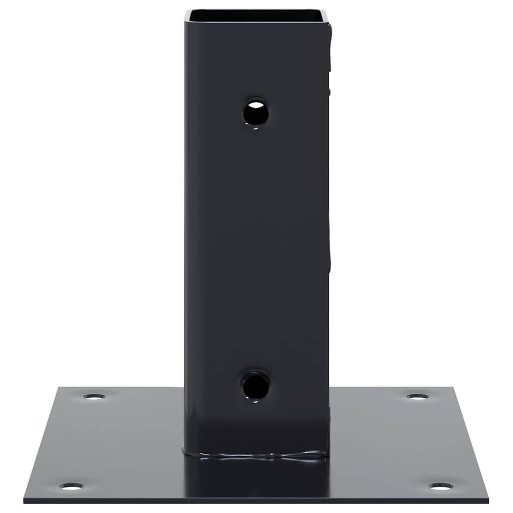Basi per Pali Quadrati 12 pz 46x46mm Acciaio Verniciato Polvere Antracite