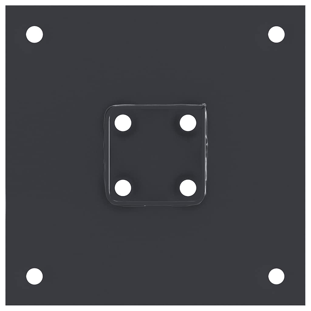 Basi per Pali Quadrati 12 pz 46x46mm Acciaio Verniciato Polvere Antracite
