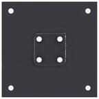 Basi per Pali Quadrati 12 pz 46x46mm Acciaio Verniciato Polvere Antracite
