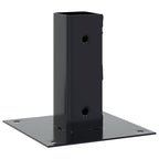Basi per Pali Quadrati 4 pz 51x51 mm Acciaio Verniciato Polvere
