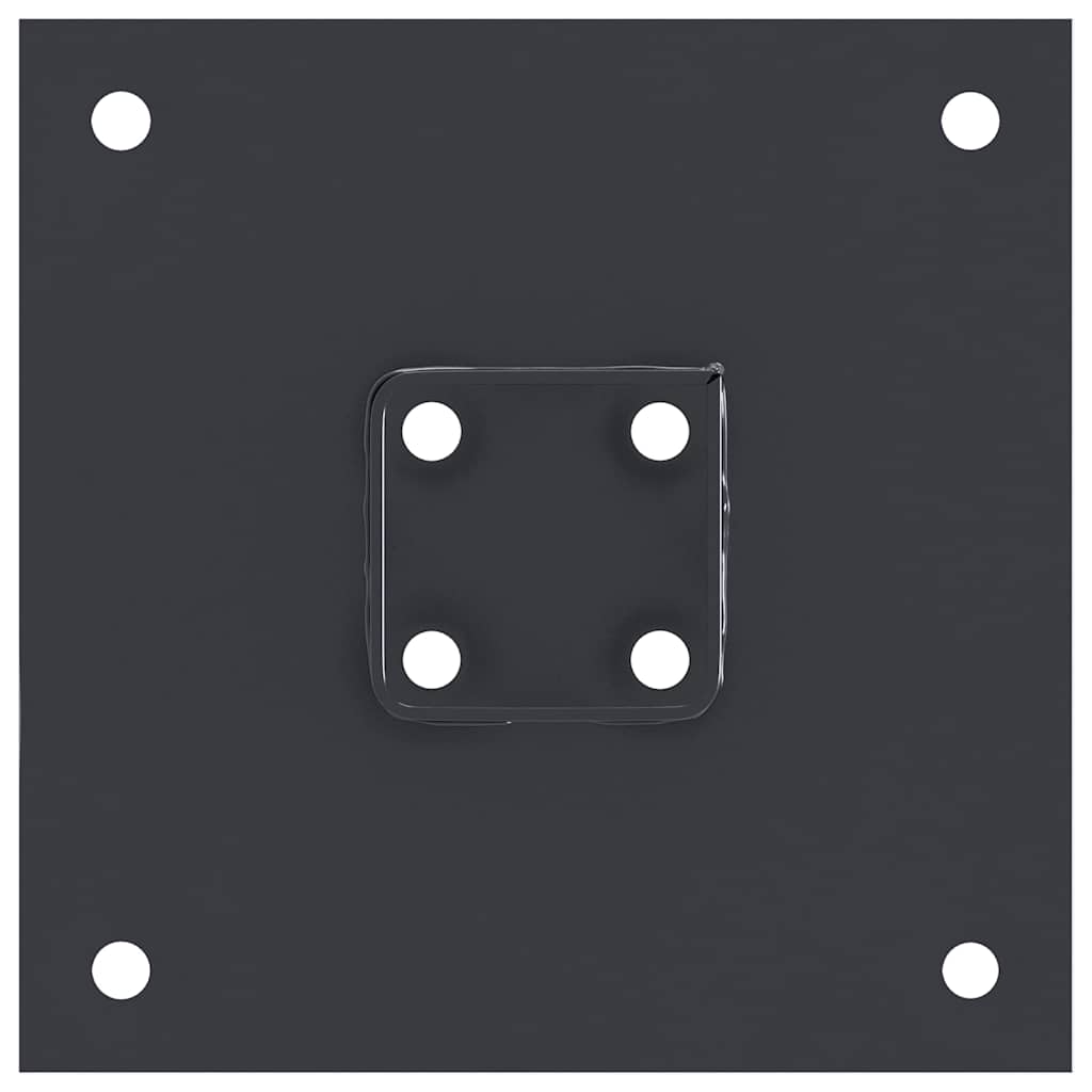 Basi per Pali Quadrati 4 pz 51x51 mm Acciaio Verniciato Polvere