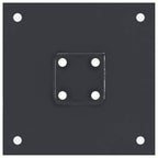 Basi per Pali Quadrati 4 pz 51x51 mm Acciaio Verniciato Polvere