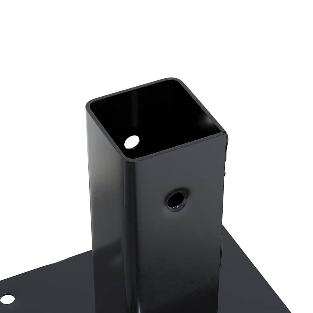 Basi per Pali Quadrati 4 pz 51x51 mm Acciaio Verniciato Polvere