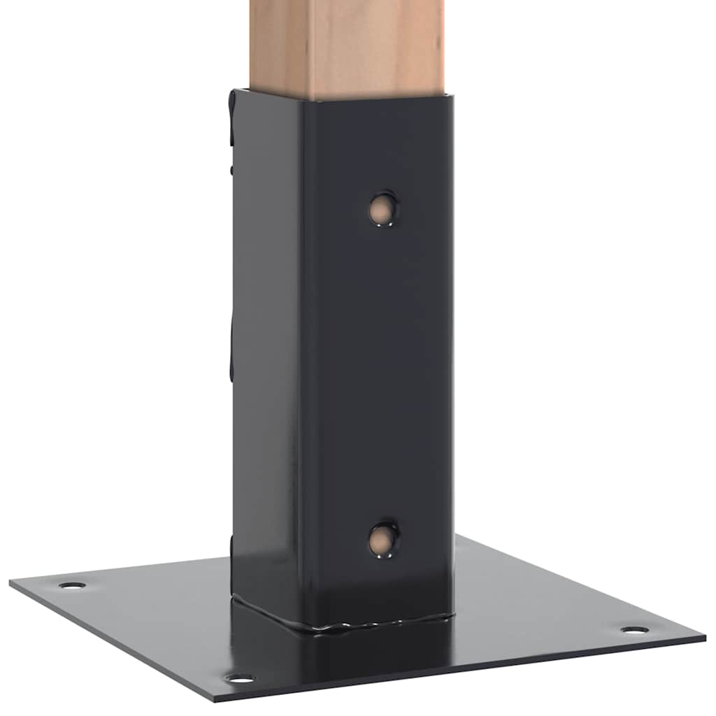 Basi per Pali Quadrati 12 pz 51x51mm Acciaio Verniciato Polvere