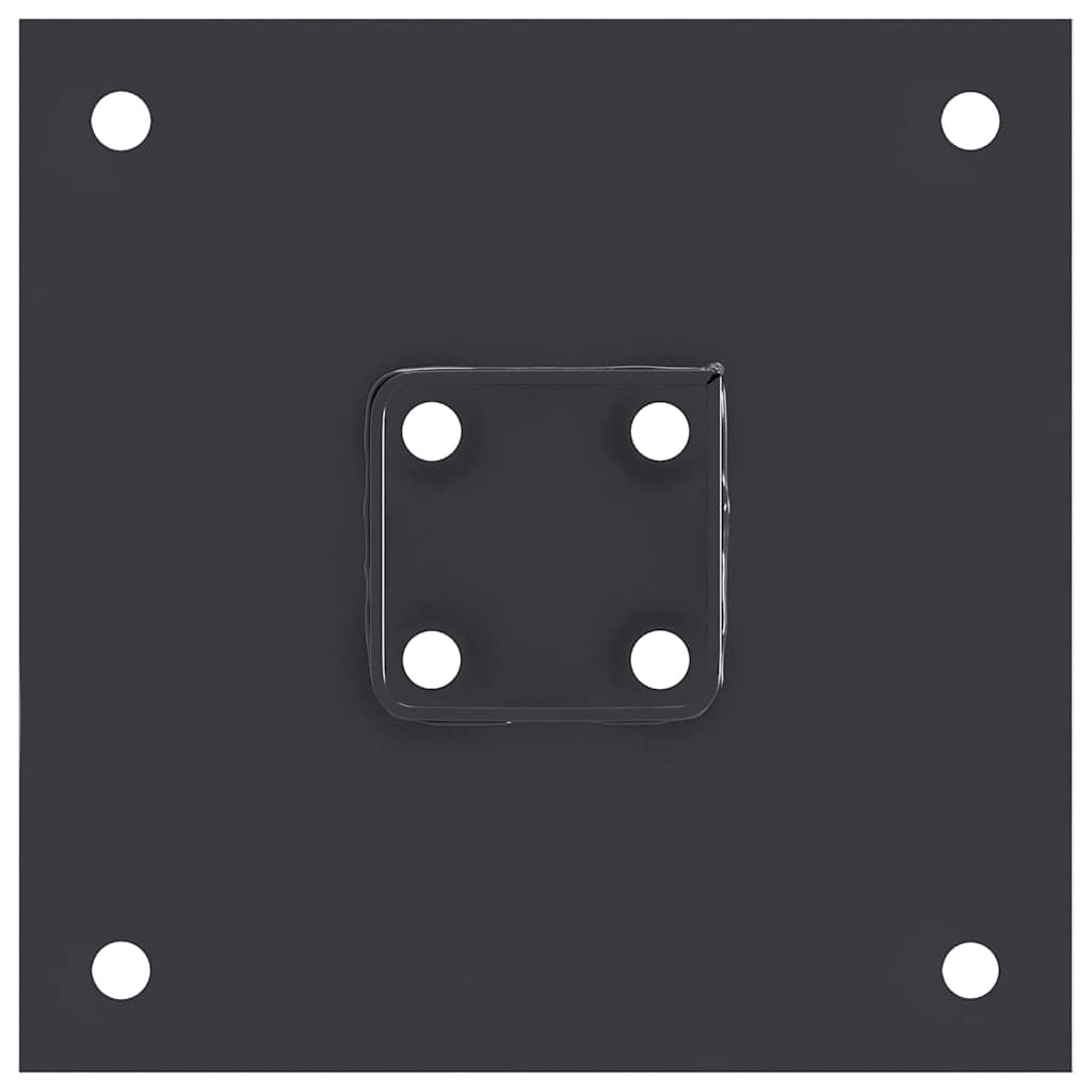 Basi per Pali Quadrati 12 pz 51x51mm Acciaio Verniciato Polvere