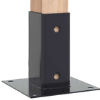 Basi per Pali Quadrati 4 pz 61x61 mm Acciaio Verniciato Polvere Antracite