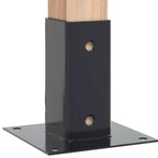 Basi per Pali Quadrati 12 pz 61x61mm Acciaio Verniciato Polvere Antracite