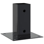Basi per Pali Quadrati 4 pz 71x71 mm Acciaio Verniciato Polvere Antracite