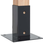 Basi per Pali Quadrati 4 pz 71x71 mm Acciaio Verniciato Polvere Antracite