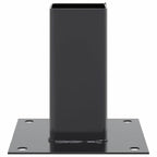Basi per Pali Quadrati 4 pz 71x71 mm Acciaio Verniciato Polvere Antracite