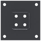 Basi per Pali Quadrati 4 pz 71x71 mm Acciaio Verniciato Polvere Antracite