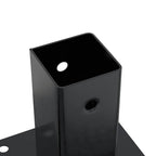 Basi per Pali Quadrati 4 pz 71x71 mm Acciaio Verniciato Polvere Antracite