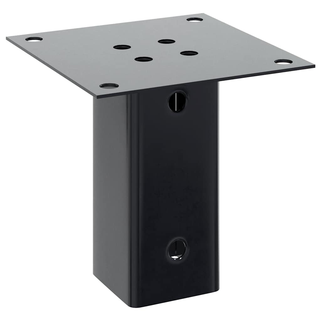Basi per Pali Quadrati 12 pz 71x71mm Acciaio Verniciato Polvere Antracite