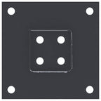 Basi per Pali Quadrati 12 pz 71x71mm Acciaio Verniciato Polvere Antracite