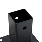 Basi per Pali Quadrati 12 pz 71x71mm Acciaio Verniciato Polvere Antracite