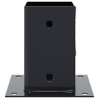Basi per Pali Quadrati 4 pz 81x81 mm Acciaio Verniciato Polvere Antracite