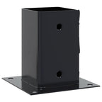 Basi per Pali Quadrati 12 pz 81x81mm Acciaio Verniciato a Polvere