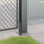 Basi per Pali Quadrati 12 pz 81x81mm Acciaio Verniciato a Polvere