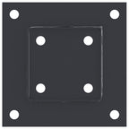 Basi per Pali Quadrati 12 pz 81x81mm Acciaio Verniciato a Polvere