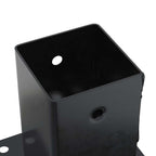 Basi per Pali Quadrati 12 pz 81x81mm Acciaio Verniciato a Polvere