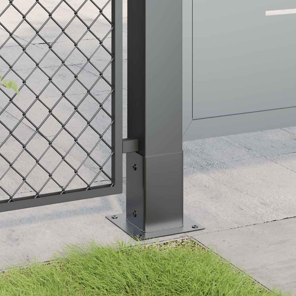 Basi per Pali Quadrati 4 pz 91x91 mm Acciaio Verniciato Polvere