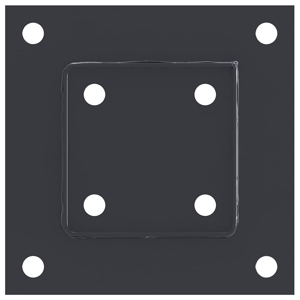 Basi per Pali Quadrati 4 pz 91x91 mm Acciaio Verniciato Polvere