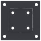 Basi per Pali Quadrati 4 pz 91x91 mm Acciaio Verniciato Polvere