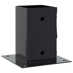 Basi per Pali Quadrati 12 pz 91x91mm Acciaio Verniciato Polvere Antracite