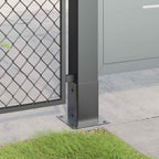 Basi per Pali Quadrati 12 pz 91x91mm Acciaio Verniciato Polvere Antracite